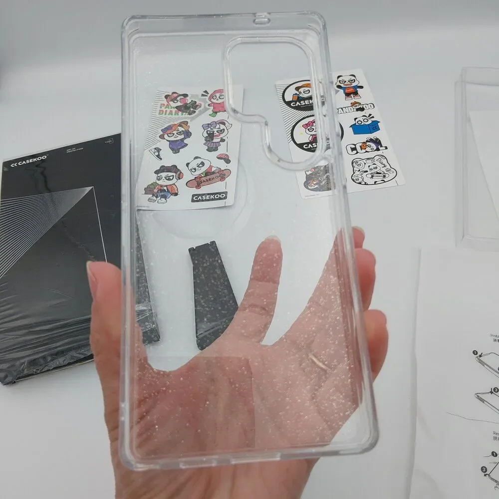 CASEKOO Genuine Official for Samsung Galaxy S25 Case Glitter Clear 6.2